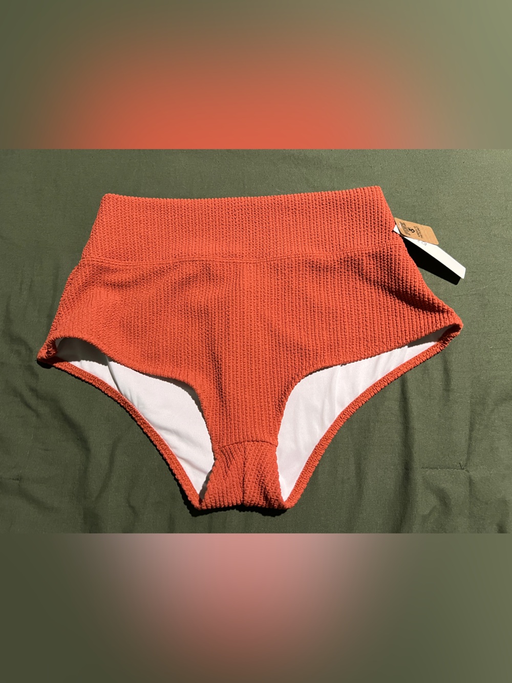 Burnt Orange High Waisted Bikini Bottoms